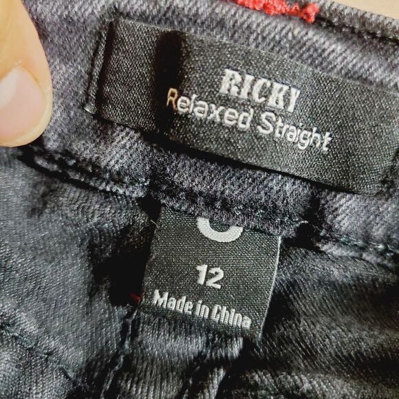 True Religion Ricky Relaxed Straight Jeans Size 12 - Picture 8 of 11